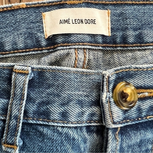 Aime Leon Dore Distressed Medium Wash Denim Slim Jeans - Picture 6 of 15